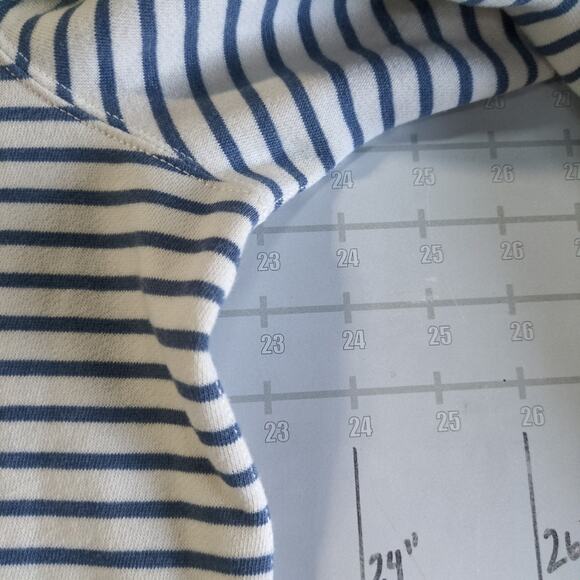 Gap Crewneck Sweater Womens L Sweatshirt White Striped Oversized Y2K Preppy - Picture 7 of 8